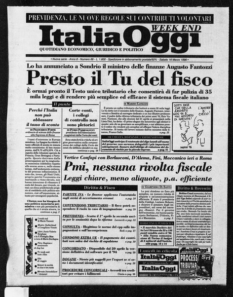 Italia oggi : quotidiano di economia finanza e politica